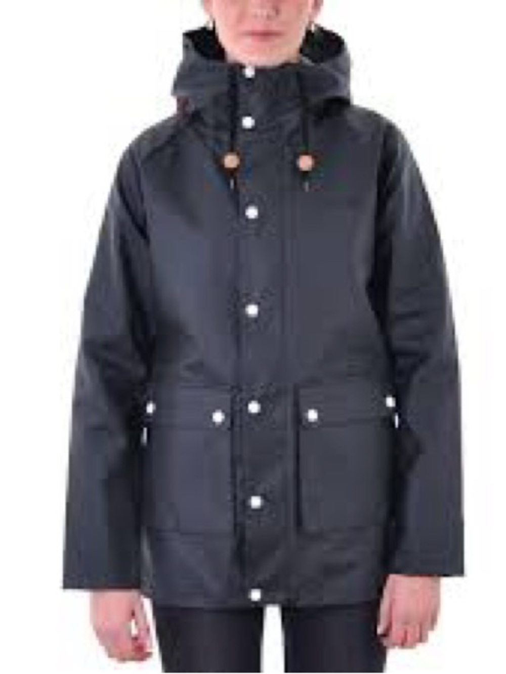Burton Hasting Black Hooded Raincoat Jacket Size Large BRTN